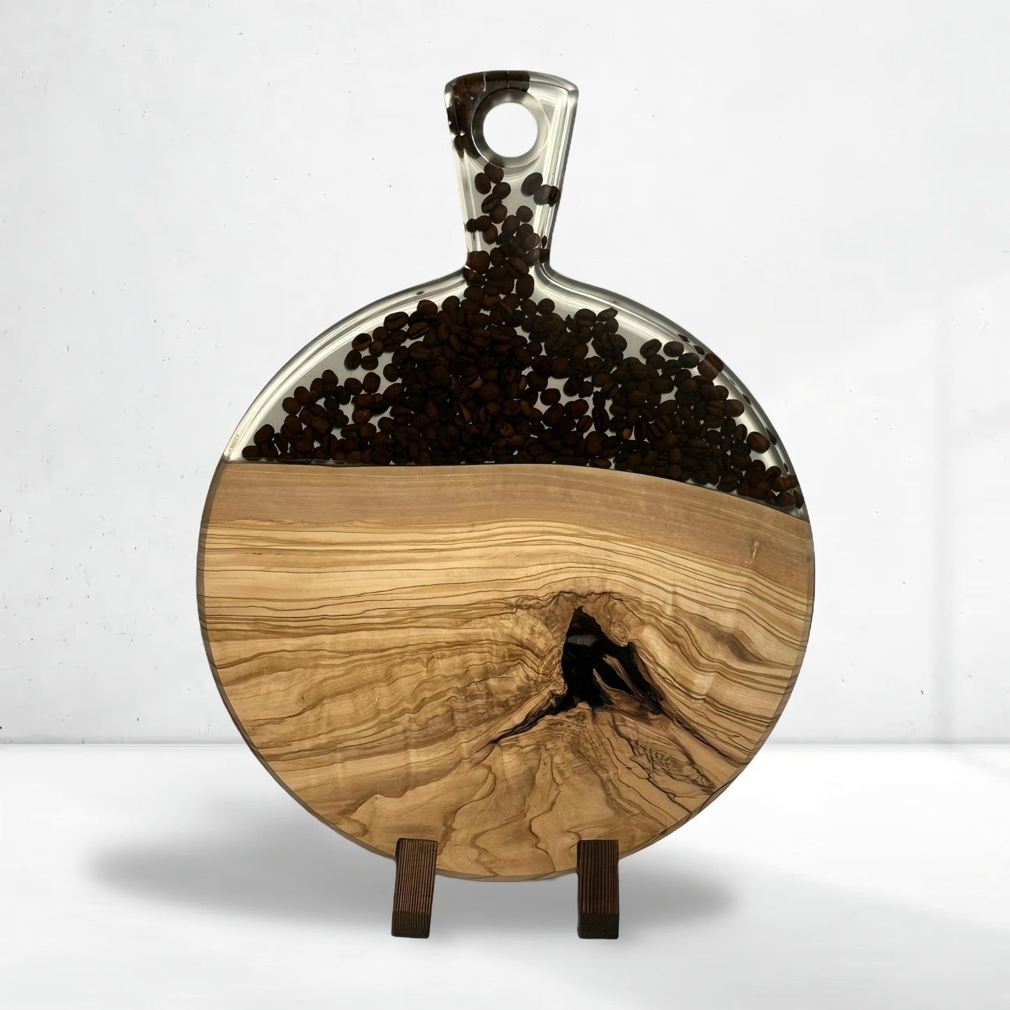 Serveerplank rond - koffie