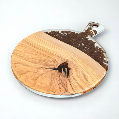 Serveerplank rond - koffie