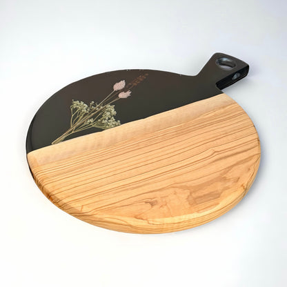 Ronde serveerplank - Zwart