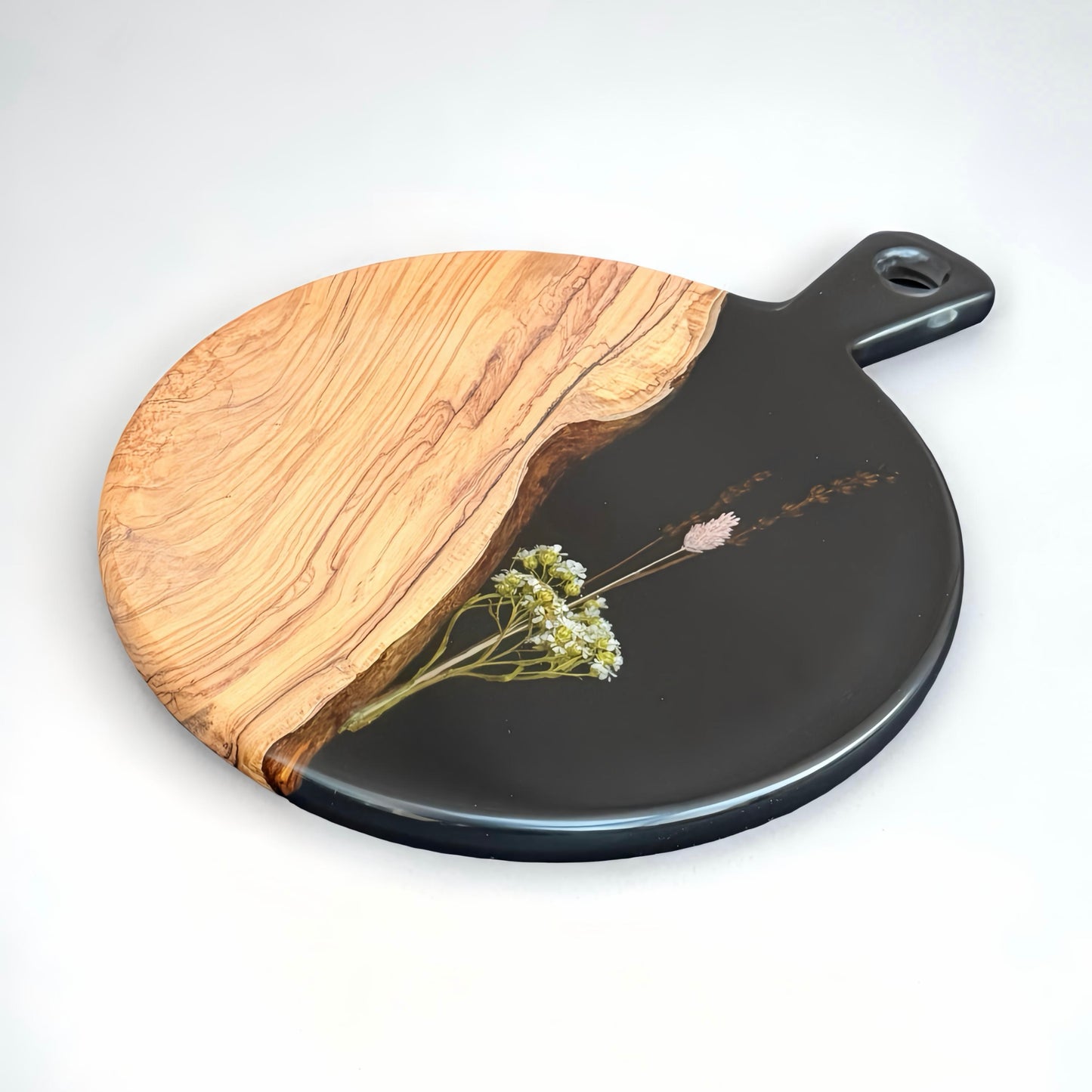 Ronde serveerplank - Zwart C