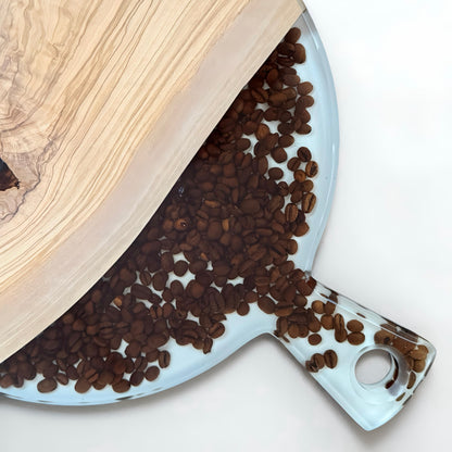 Serveerplank rond - koffie