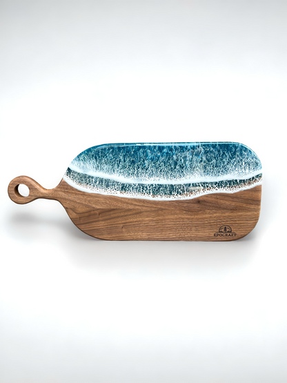 Serveerplank oceaan - Walnoot