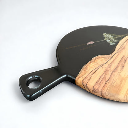 Ronde serveerplank - Zwart C