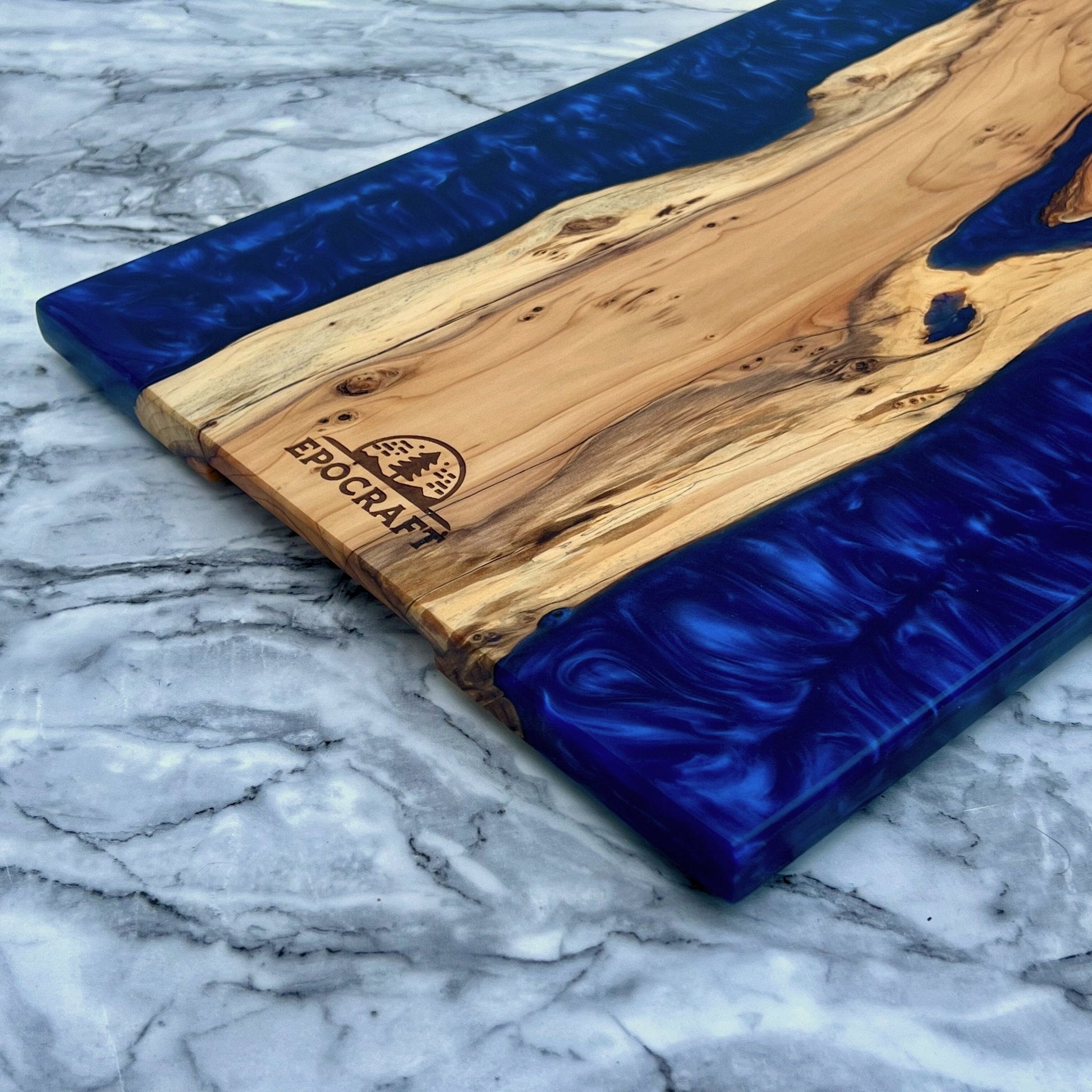 Epocraft - Serveerplank Taxus - Blauw