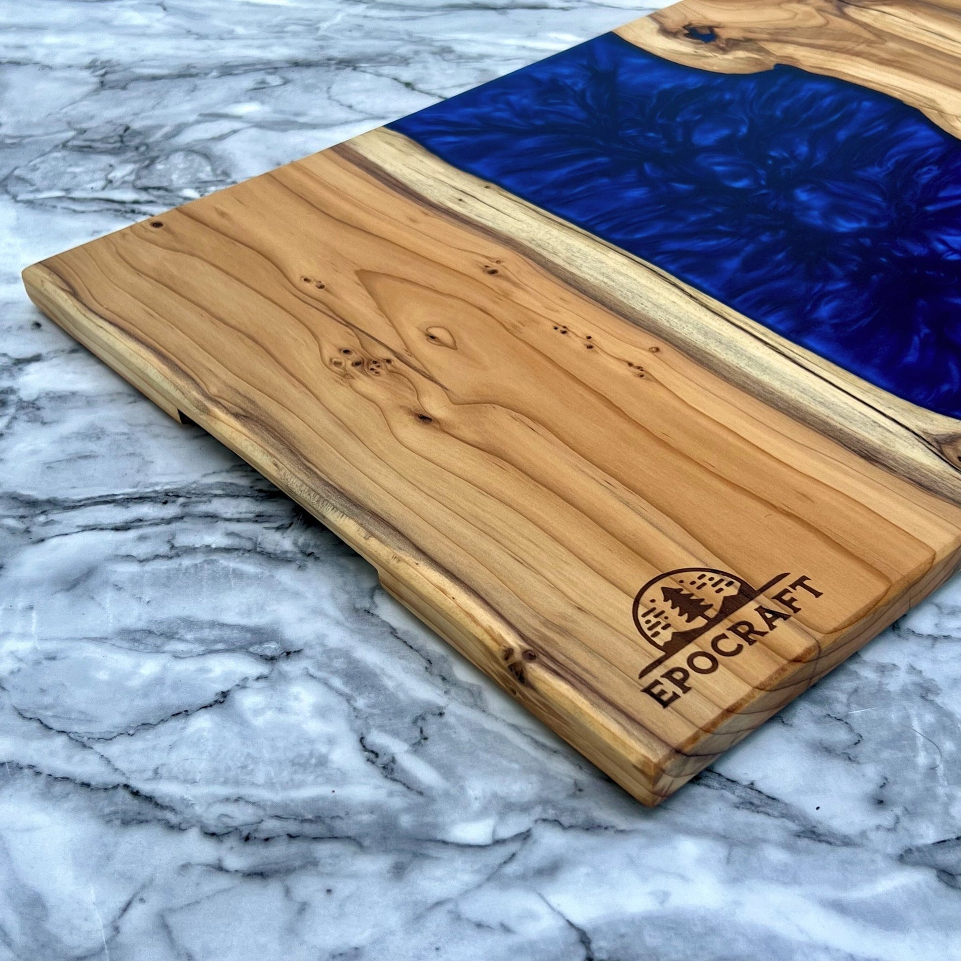 Epocraft - Serveerplank Taxus - Blauw 2