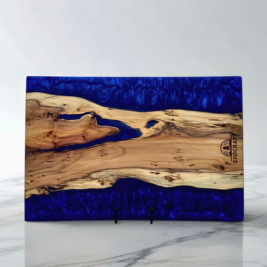 Epocraft - Serveerplank Taxus - Blauw