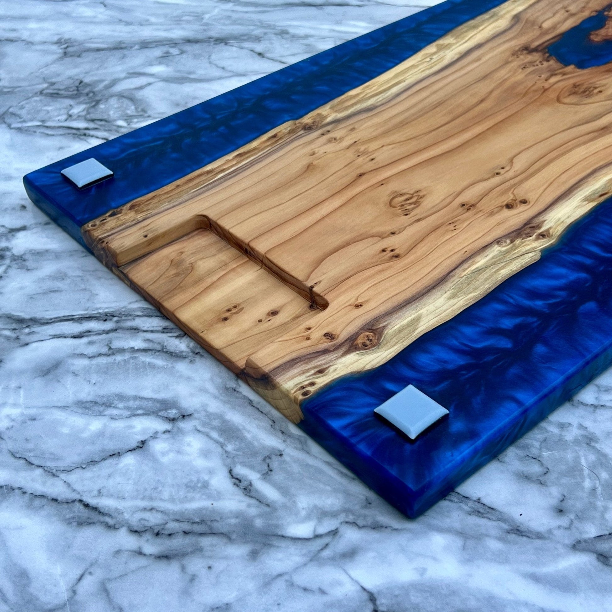 Epocraft - Serveerplank Taxus - Blauw