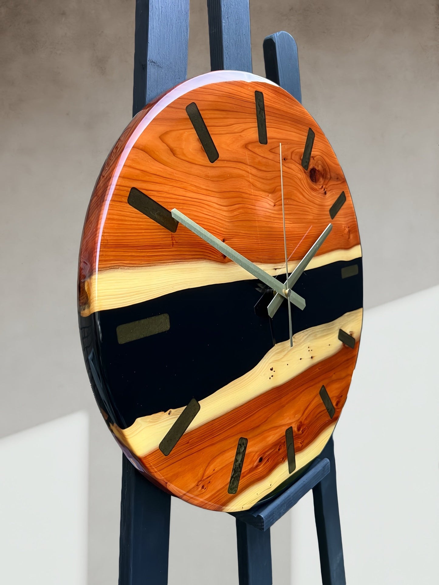 Epocraft - Wandklok transparant zwart/goud (40cm)