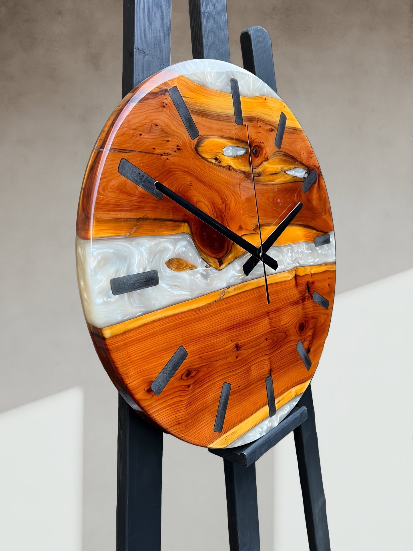 Epocraft - Wandklok wit/antraciet (40cm)