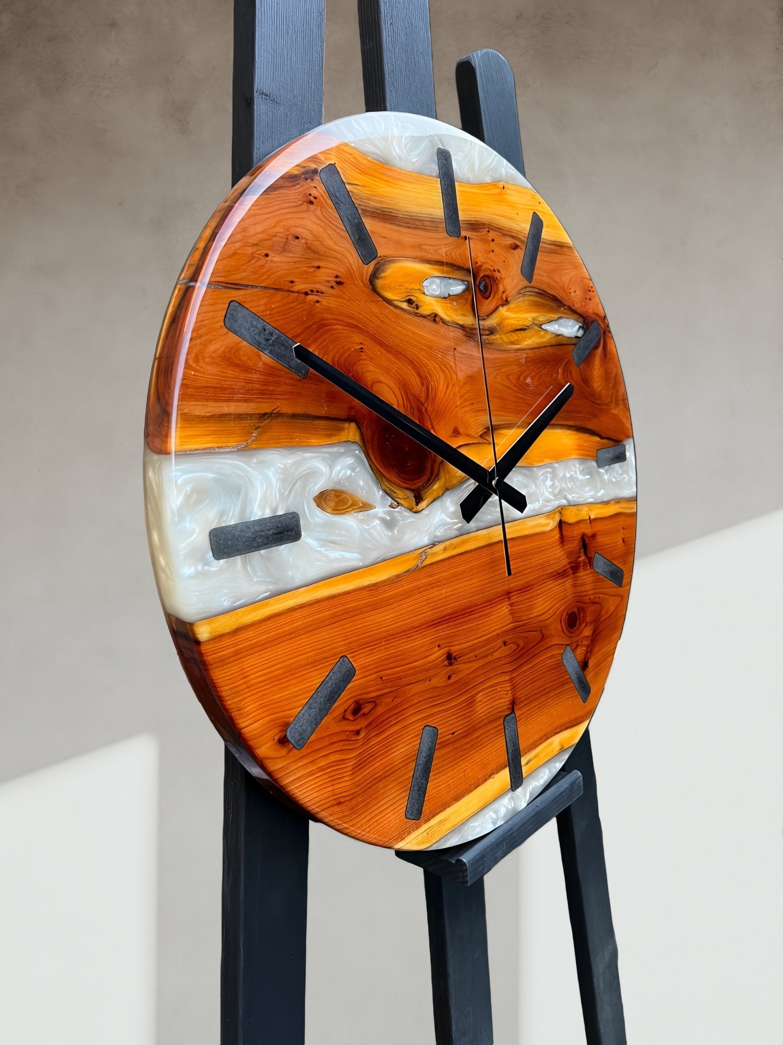 Epocraft - Wandklok wit/antraciet (40cm)