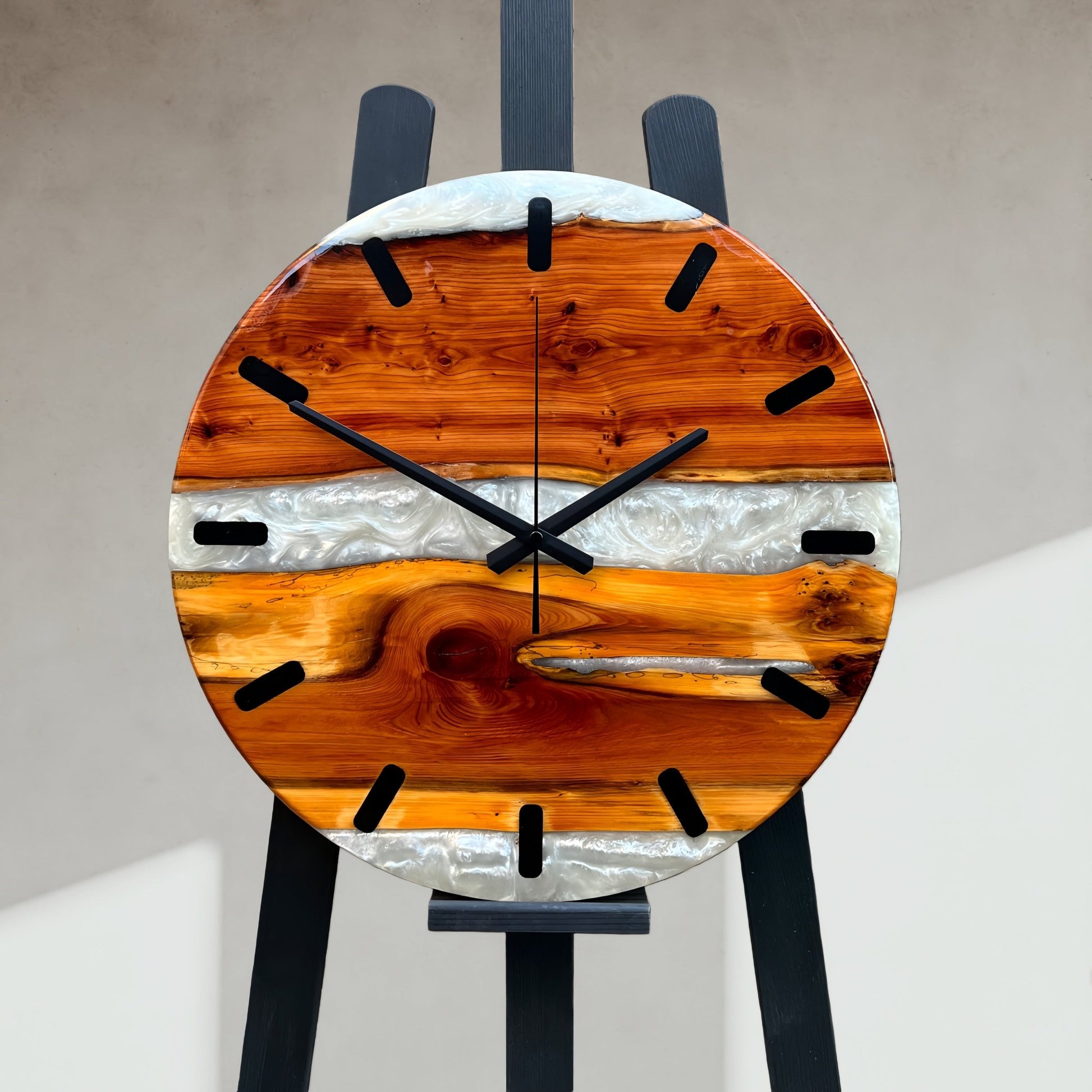 Epocraft - Wandklok Wit/zwart (40cm)