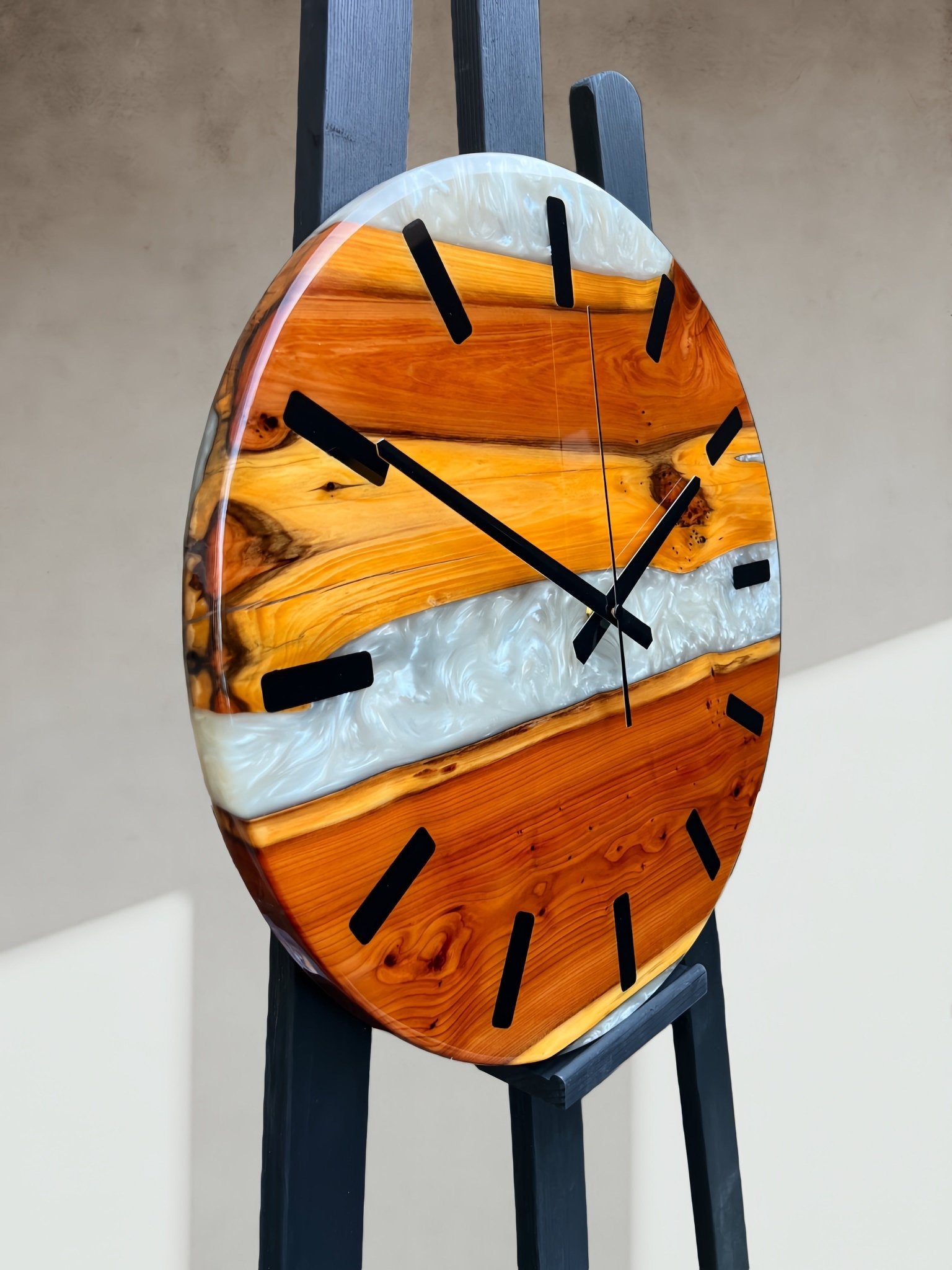 Epocraft - Wandklok Wit/zwart (40cm)