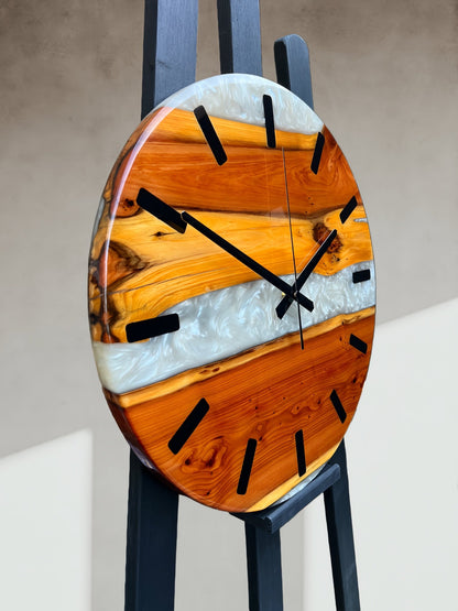 Epocraft - Wandklok Wit/zwart (40cm)