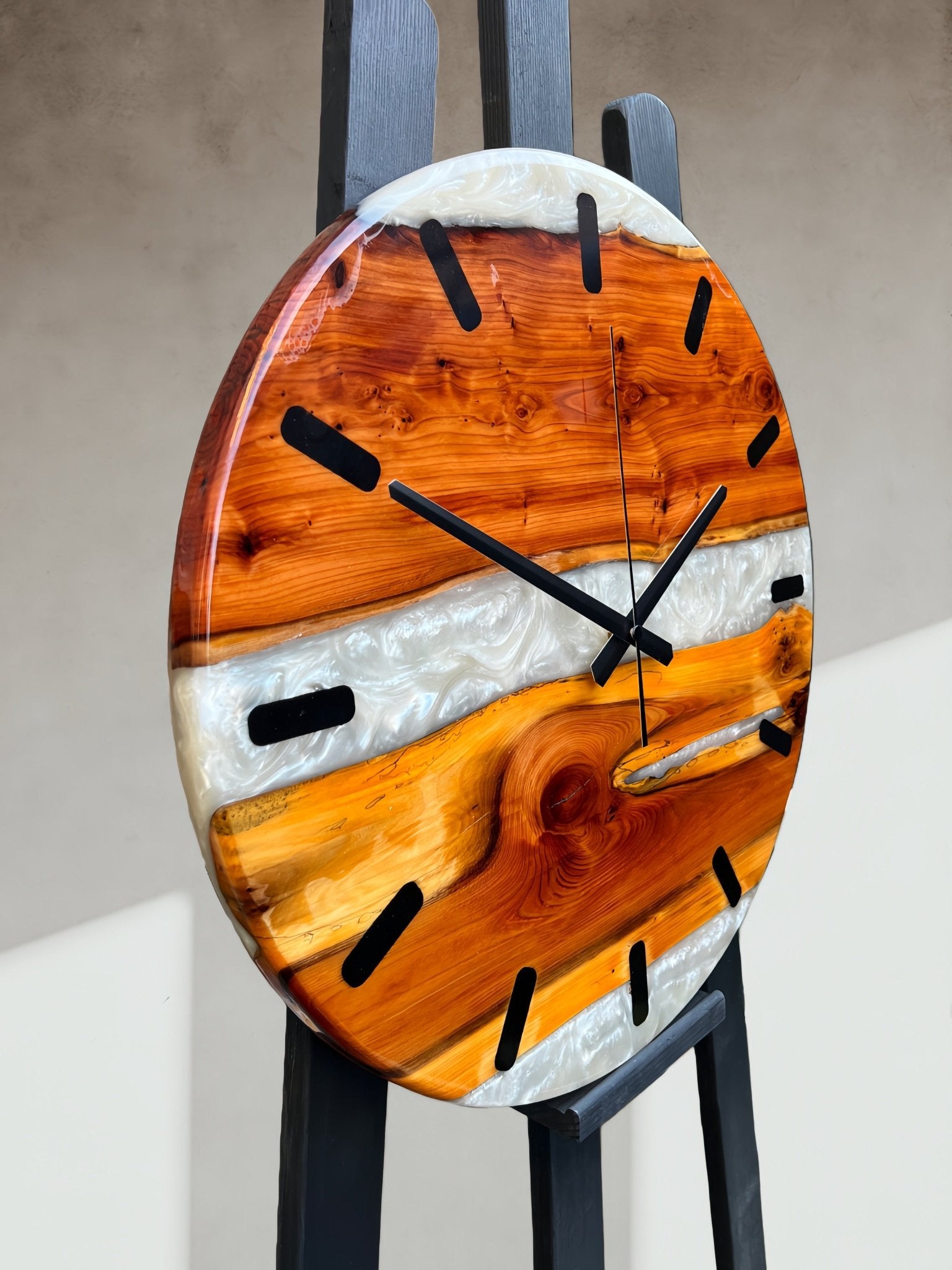 Epocraft - Wandklok Wit/zwart (40cm)