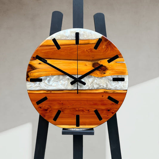 Epocraft - Wandklok Wit/zwart (40cm)