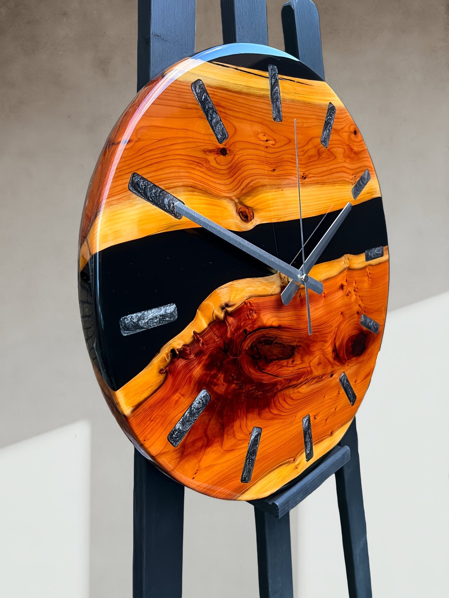 Epocraft - Wandklok zwart/antraciet (40cm)