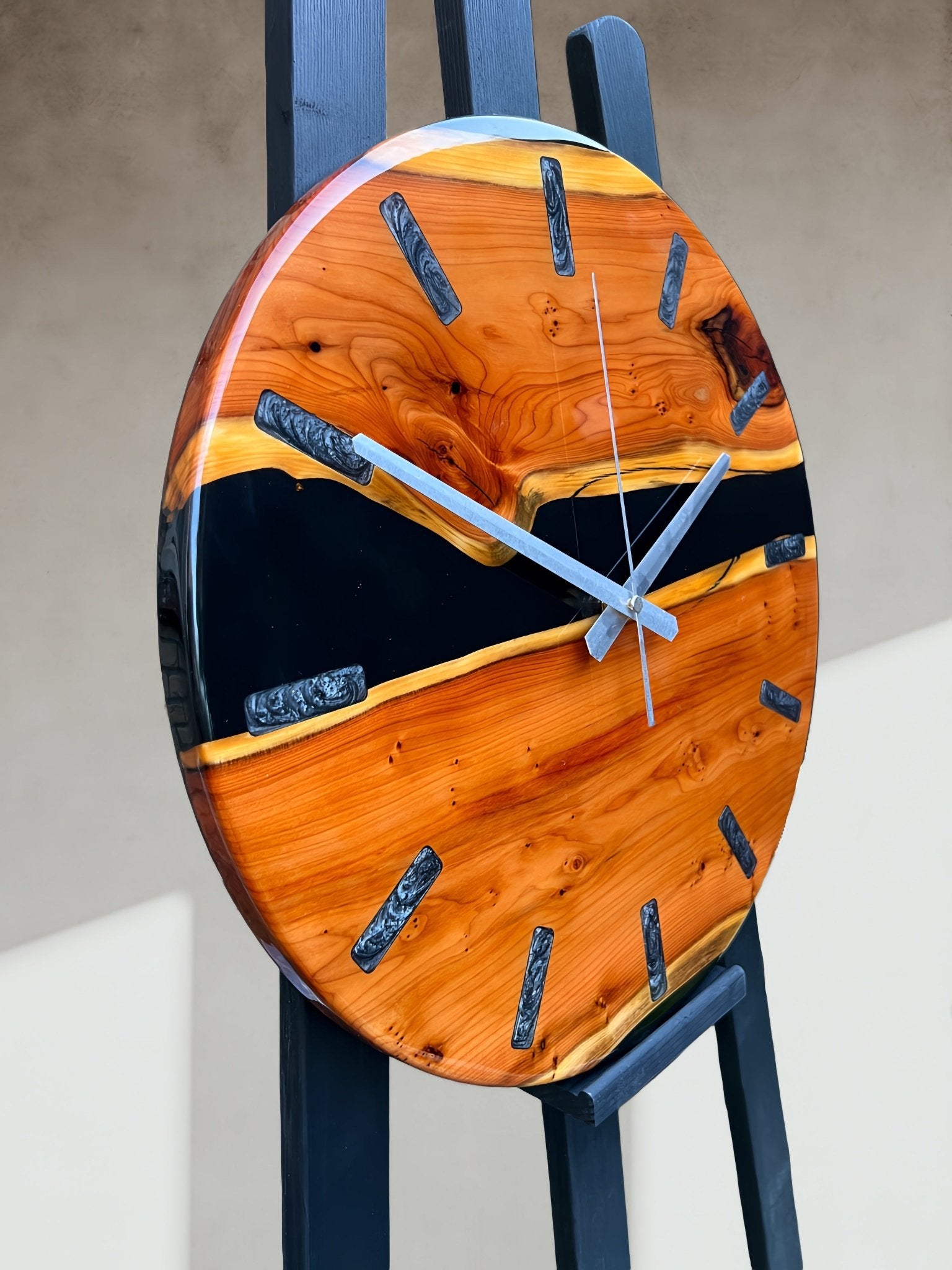 Epocraft - Wandklok zwart/antraciet (40cm)