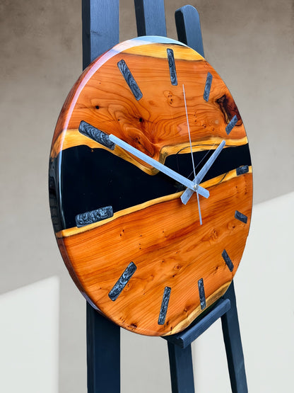 Epocraft - Wandklok zwart/antraciet (40cm)