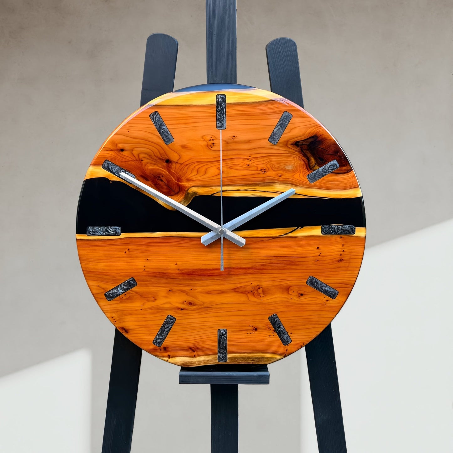 Epocraft - Wandklok zwart/antraciet (40cm)
